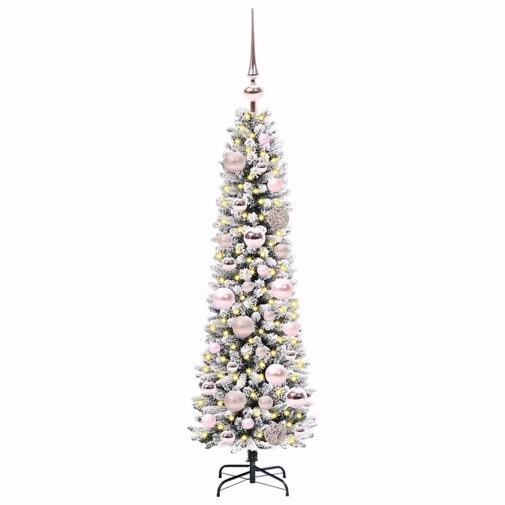 Berkfield Home Artificial Christmas Tree with 150 LEDs in Green, White and Black, Height: 120 cm – 3