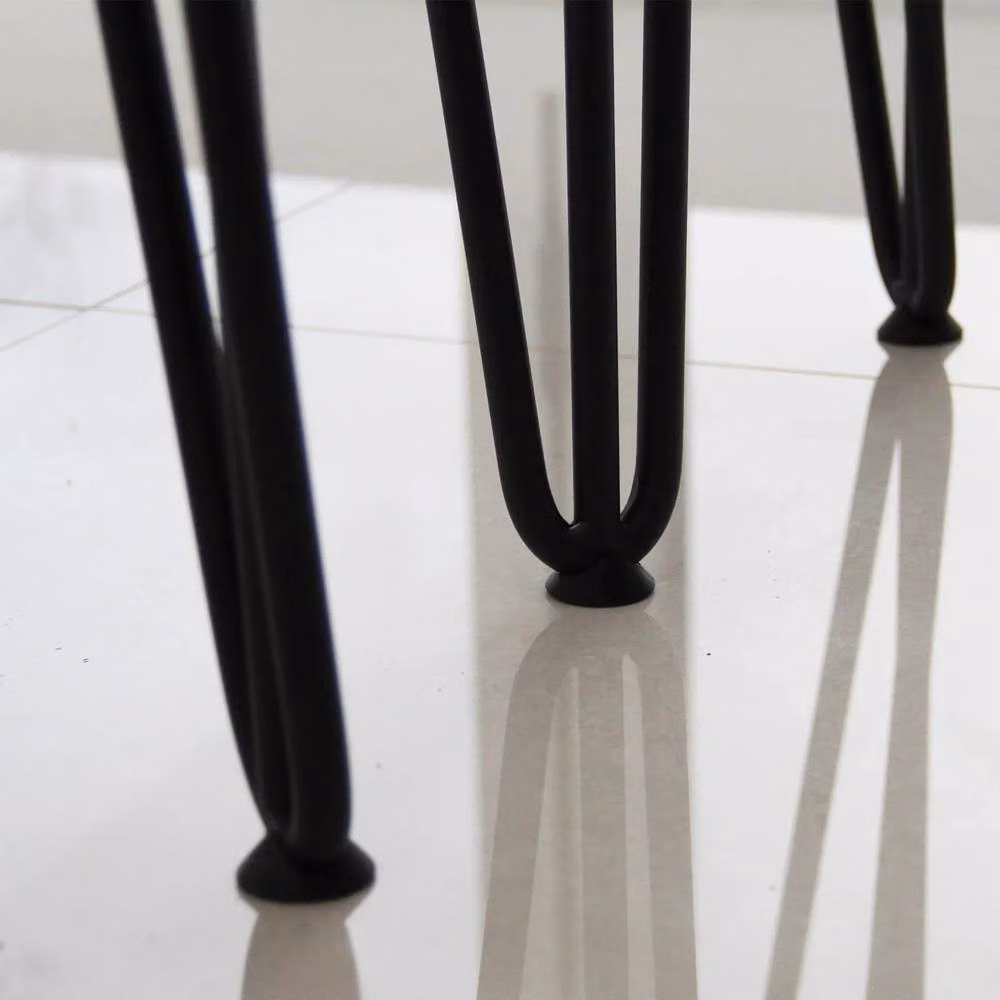 Monstershop 4 x 30.48 cm Black Matt Metal 3-Prong Hairpin Legs – 7