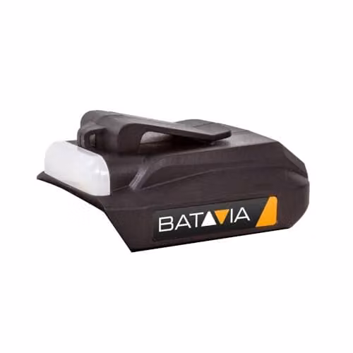 Batavia Maxxpack 18V USB Battery Adapter with Flashlight in Black and Grey – 1