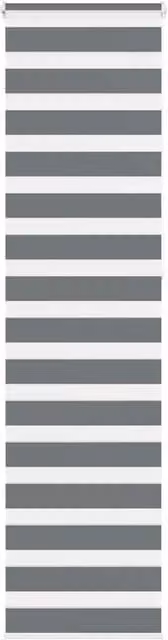 Berkfield Home Zebra Day and Night Blind in Grey Polyester, W: 60 cm, H: 230 cm – 1