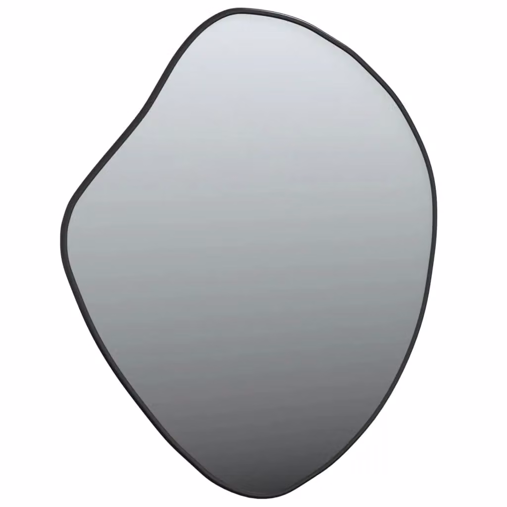 Berkfield Home Minimalist Rectangular Wall Mirror, Black, W: 50 cm, H: 40 cm – 2