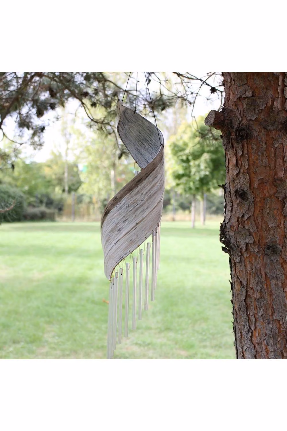 KDMD Handcrafted Coconut Leaf Wind Chimes in White Shabby Chic Nautical Decor – 3