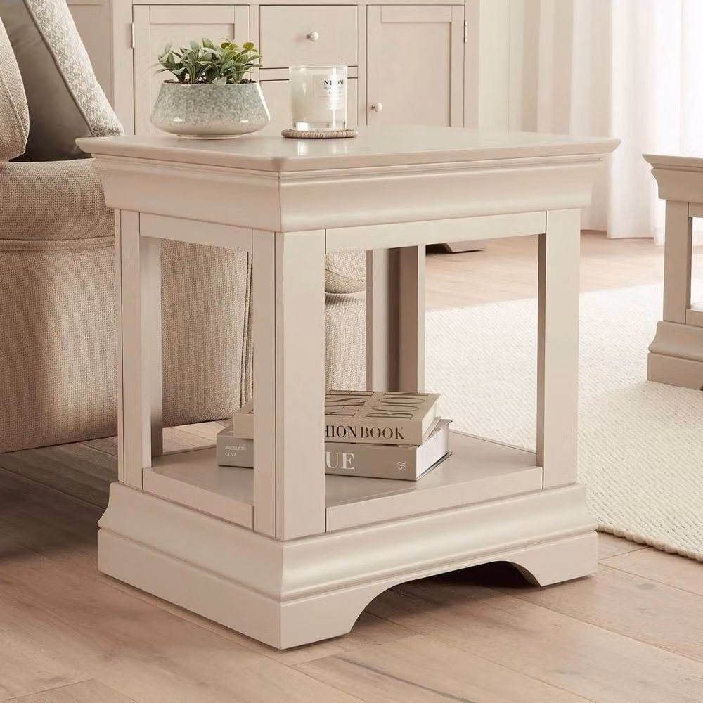 FORGEVIO Wilmslow Lamp Side Table in Dove Grey – 2