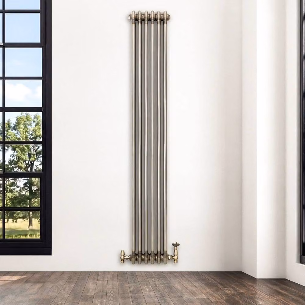 Monstershop Traditional 3 Column Steel Radiator in Silver, H: 180 cm, W: 29 cm – 4