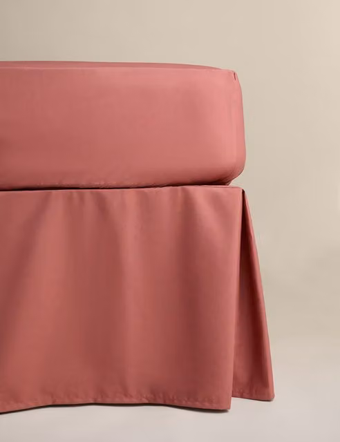 M&S Pure Egyptian Cotton Valance Sheet in Clay