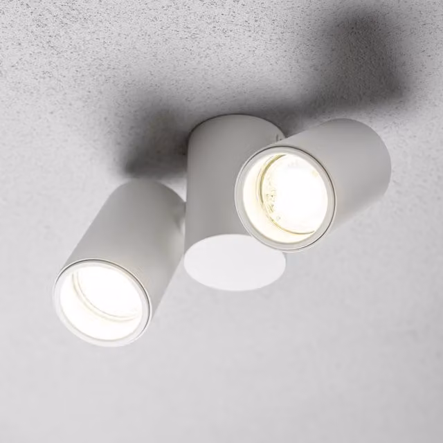 CGC Lighting LUP Modern Double Head Adjustable Aluminium Ceiling Spotlight in White