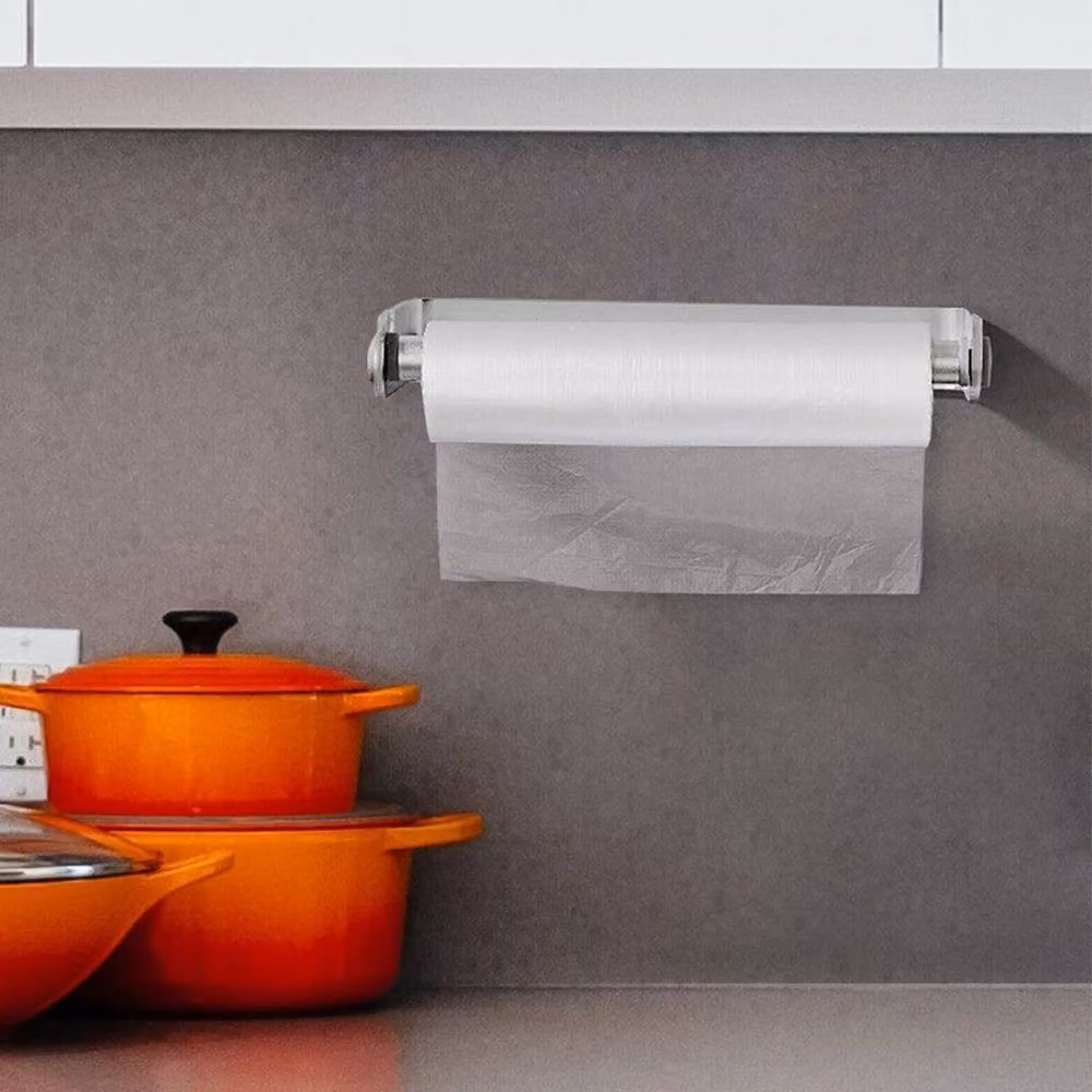 FLAVORA Stainless Steel Wall Mounted Towel and Paper Roll Holder in Silver, W: 180 cm, D: 180 cm, H: 180 cm – 2