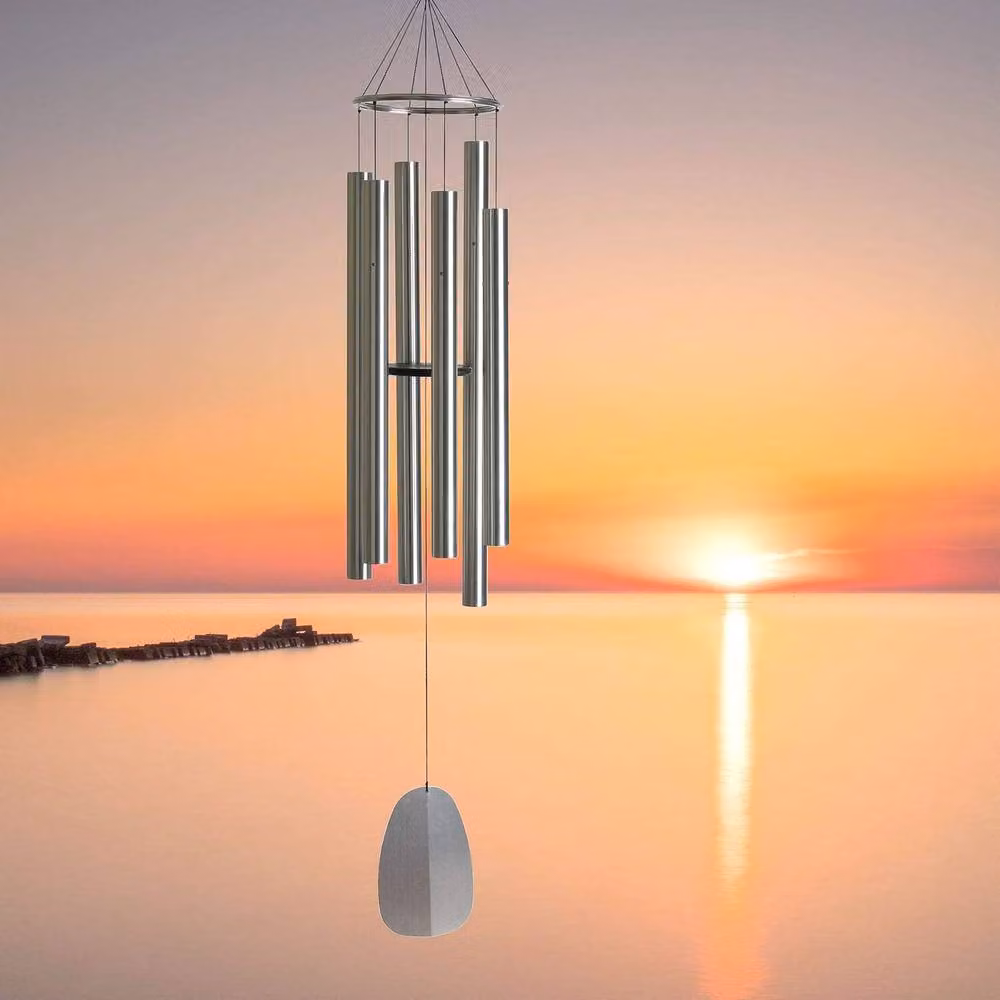 Woodstock Chimes Extra Large 7ft Outdoor Wind Chime in Silver – 3