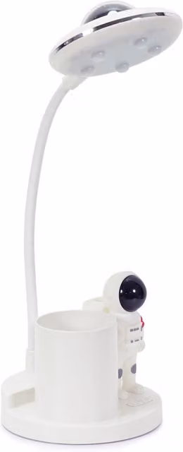 ValueLights Tom Spaceman Projector Adjustable White Tabletop Desk Lamp