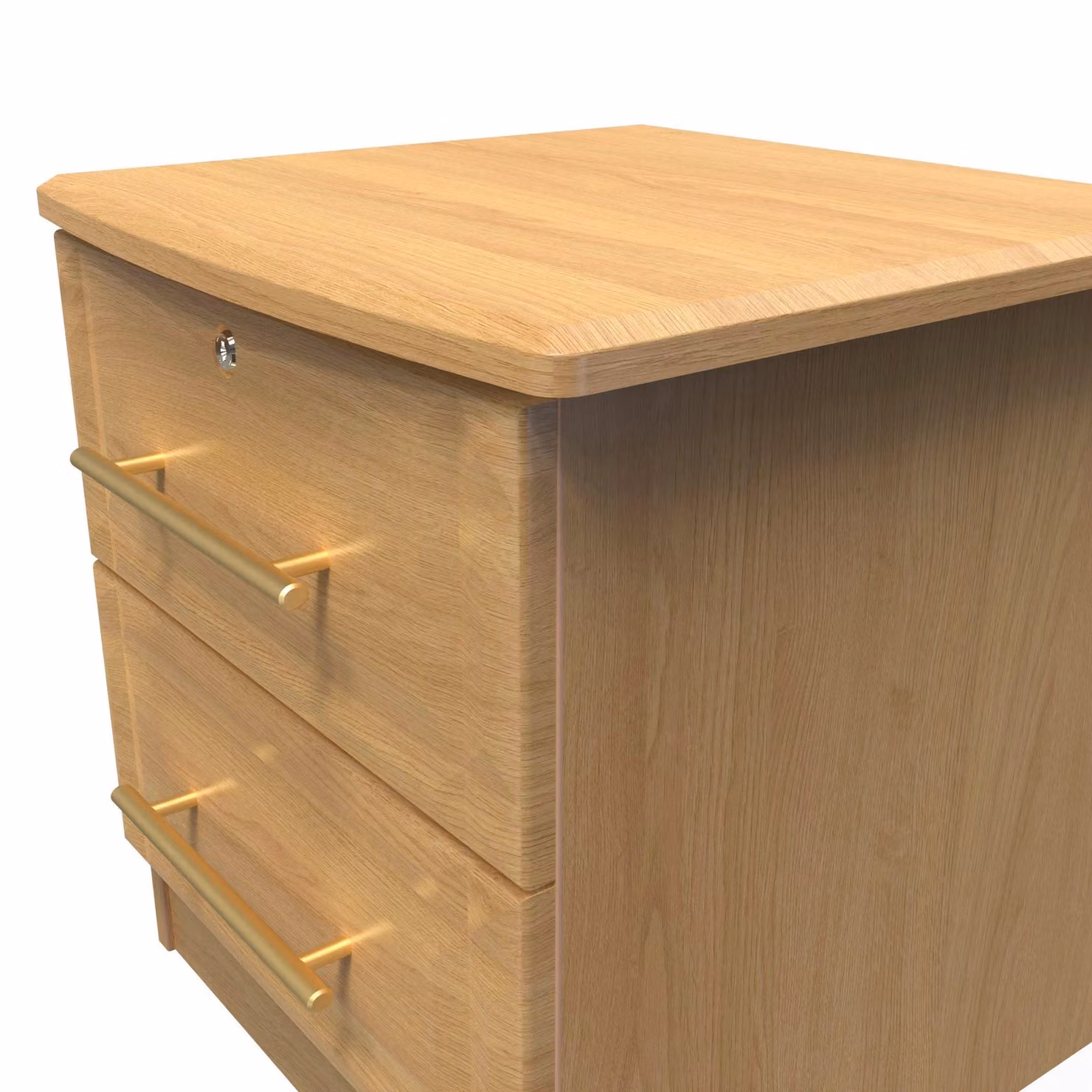 Ready Assembled 2 U Hereford 2 Drawer Bedside Cabinet in Light Oak – 2