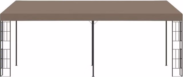 Berkfield Home Wall-mounted Gazebo in Beige, W: 600 cm, D: 300 cm, H: 262 cm – 1