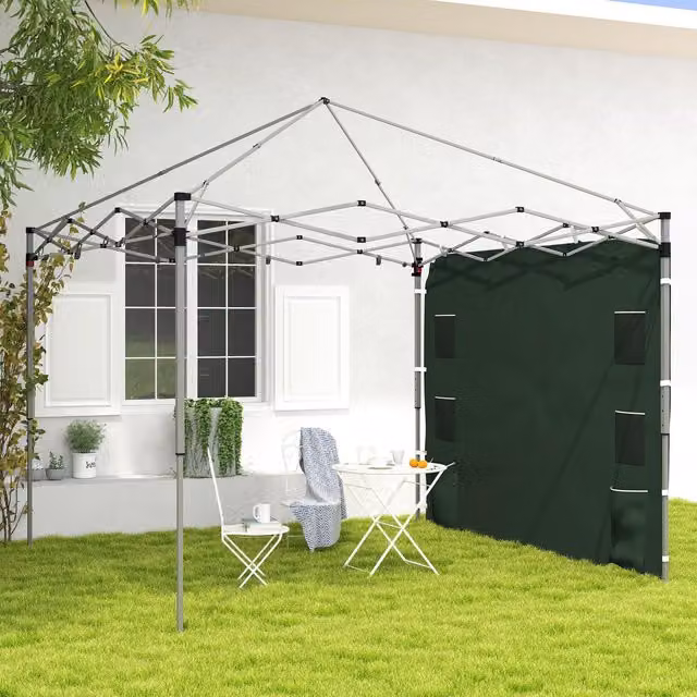 Outsunny Green Polyester Gazebo Side Panel for 3x3 m Pop Up Gazebos