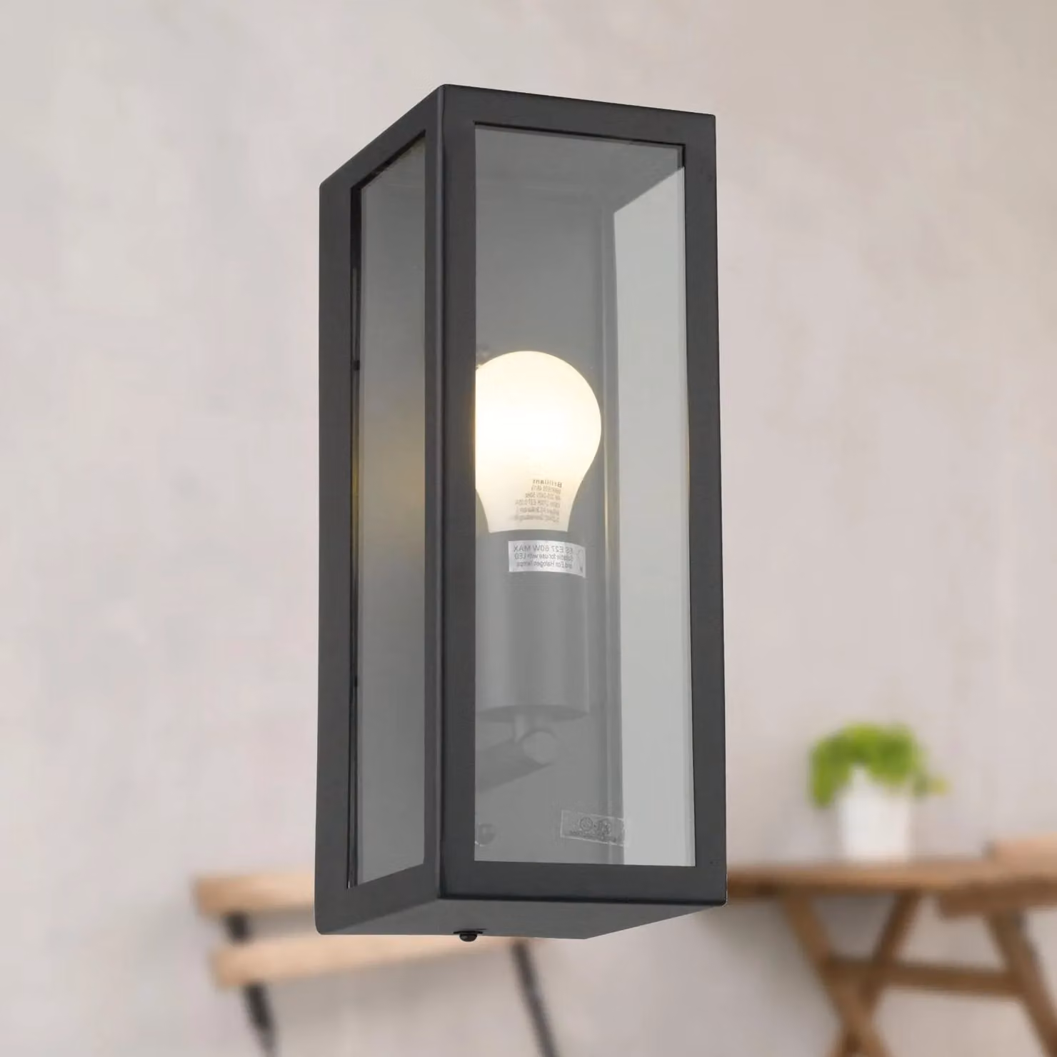 First Choice Lighting Montrose Black Outdoor Wall Light with Transparent Glass – 3