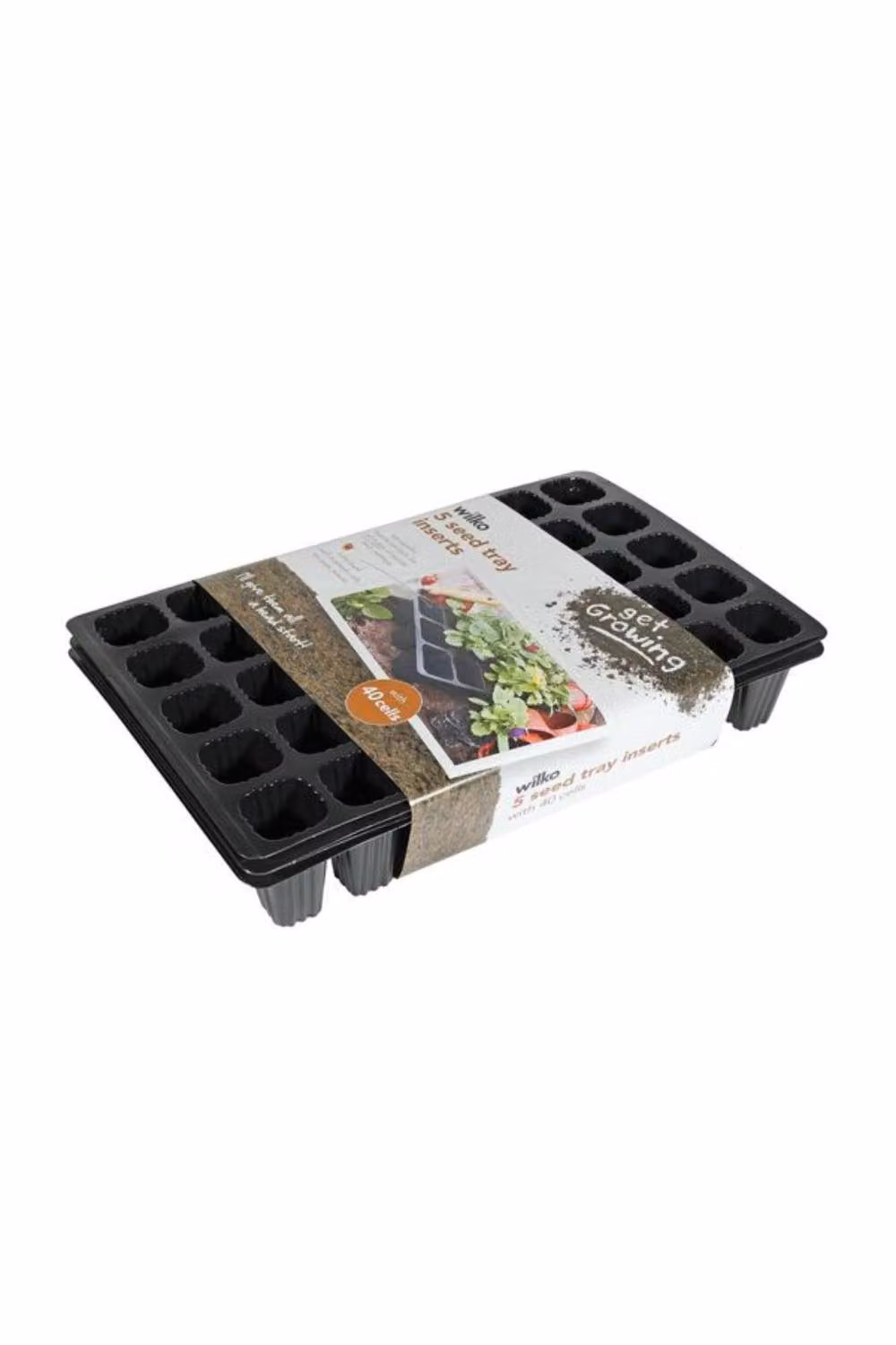 KDMD 40 Cell Black Plastic Seed Tray Insert, Pack of 5 – 2