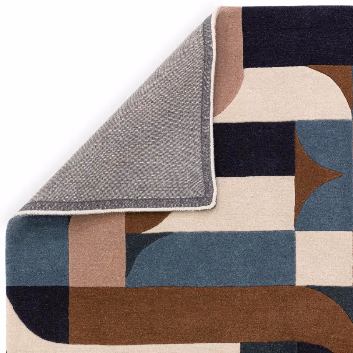 The Rug Shop UK Teal Handmade Modern Geometric Abstract Easy To Clean Area Rug W: 200 cm, D: 300 cm – 3