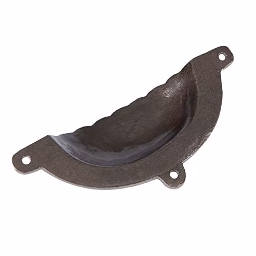 Hammer and Tongs Fluted Cabinet Drawer Handles, Pack of 2, Raw Iron, W: 130 mm, H: 60 mm – 2
