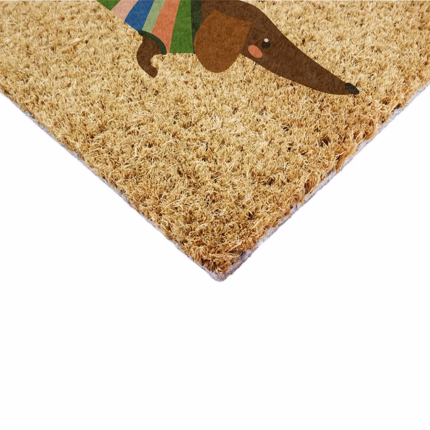 Artsy Mats Welcome Sausage Dog Coir Doormat, Brown, W: 90 cm, D: 60 cm – 5