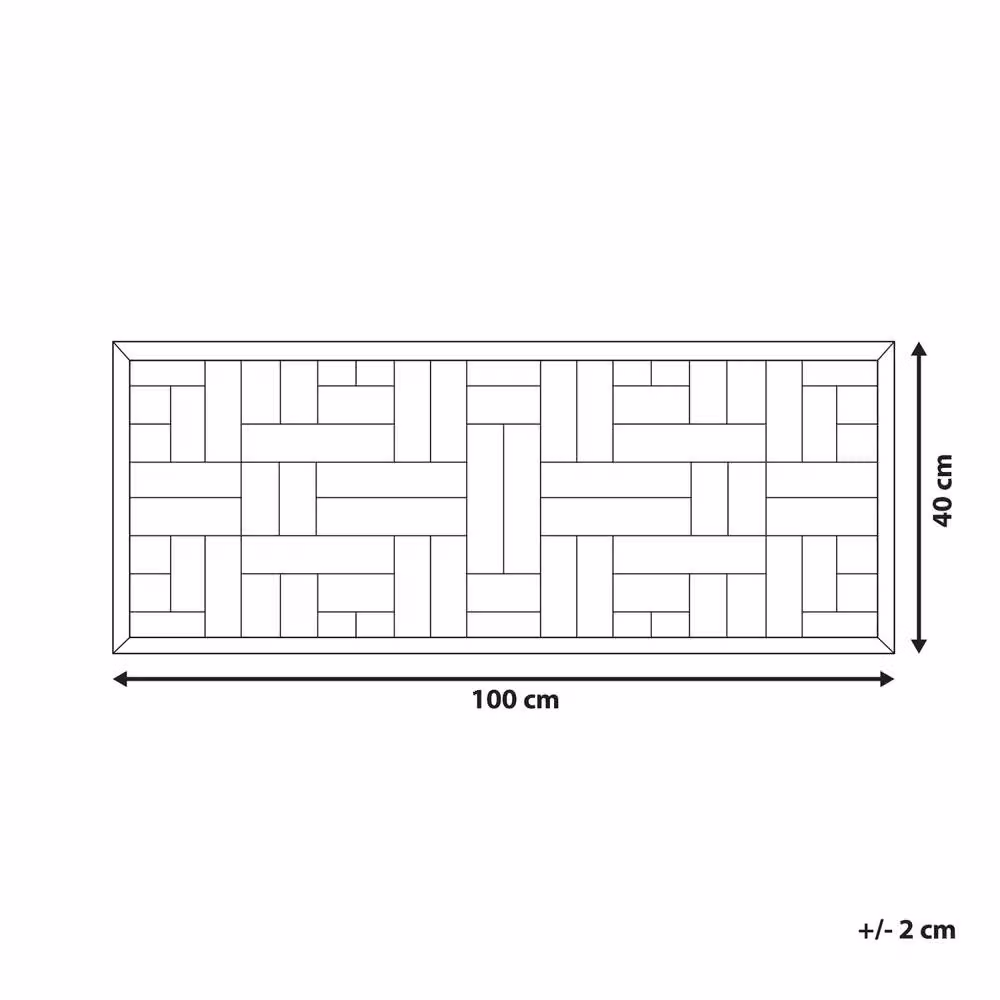 Wyld and Coco Geometric Reclaimed Teak Wall Decor, Brown, W: 40 cm, H: 100 cm – 4