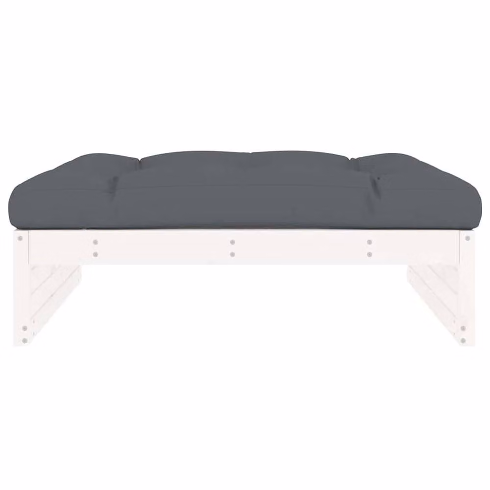 Berkfield Home Rustic White Pine Garden Footstool W: 120 cm, D: 80 cm, H: 80 cm – 3