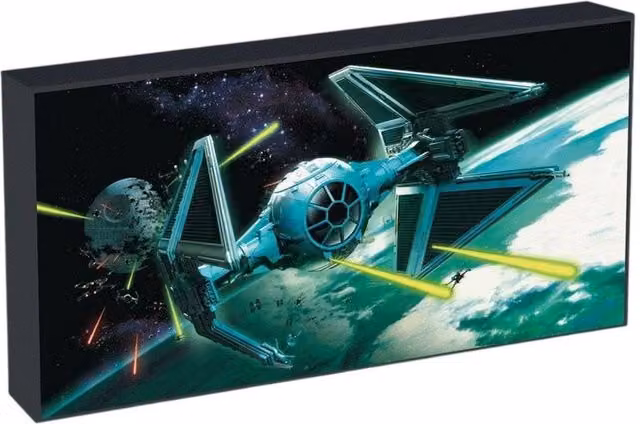 Star Wars Tie Interceptor Blue Light Up Canvas Letterbox Light