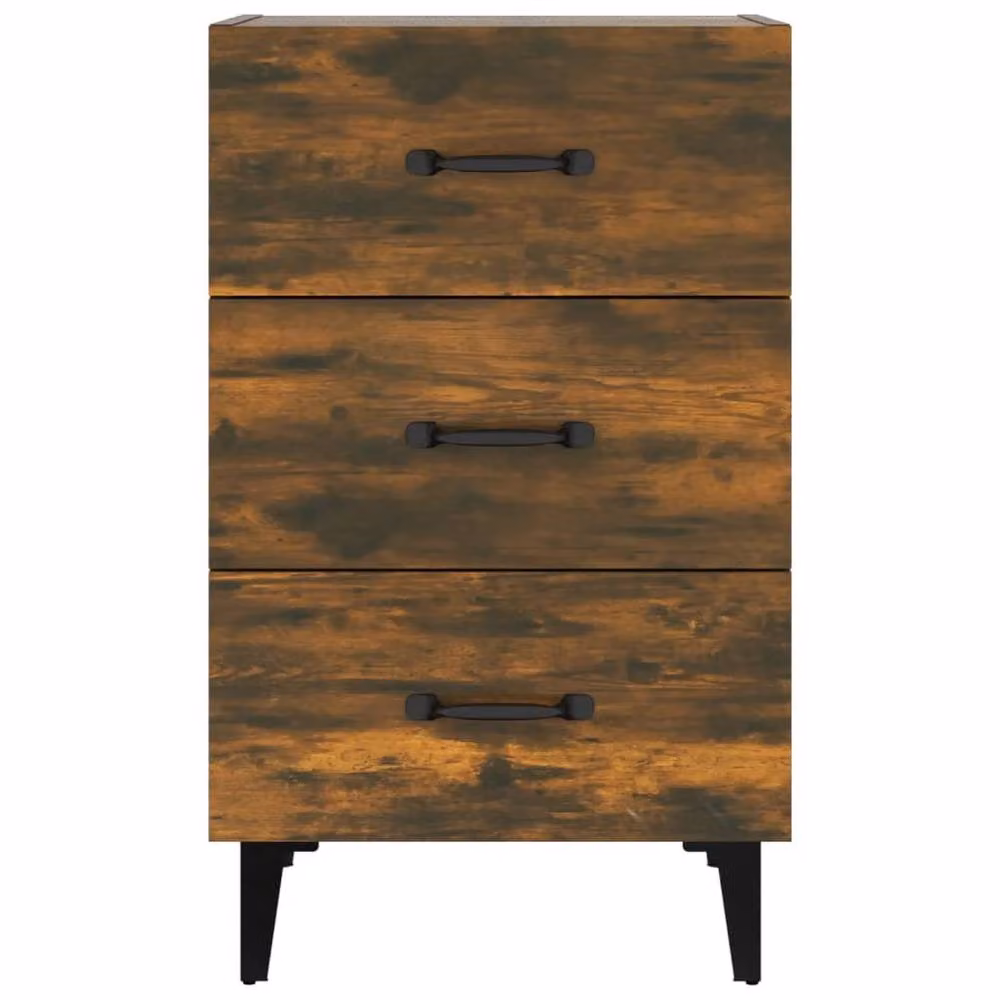 Berkfield Home Bedside Cabinet in Smoked Oak Brown, W/D/H: 40 x 40 x 66 cm – 3