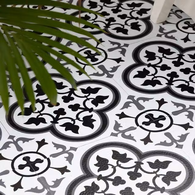 FloorPops Villa Self Adhesive Vinyl Floor Tiles, Multicolour, Pack of 10 (0.93sqm), W/D/H: 30.48 x 30.48 x 0 cm – 1