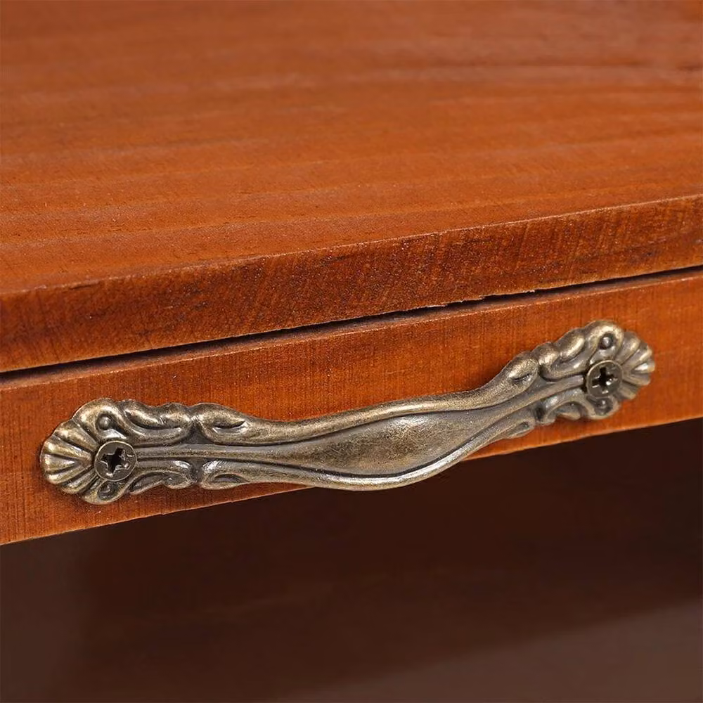 FORGEVIO Brown Solid Wood Clear Display Case with Lid, Width: 50 cm – 4