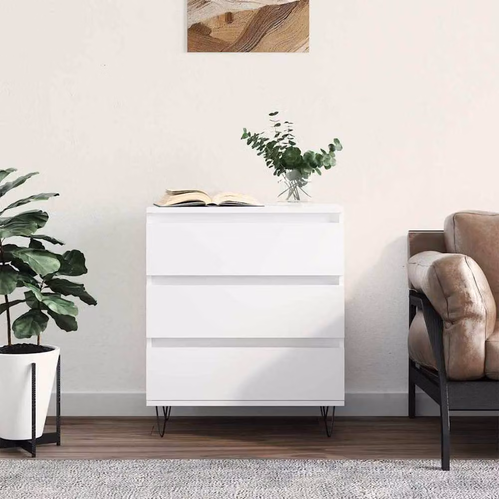 Berkfield Home Classic White Matt Sideboard, W/D/H: 60 x 35 x 70 cm – 2