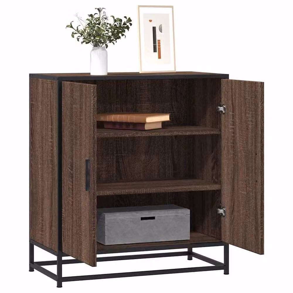 Berkfield Home Industrial Sideboard in Brown Oak, W/D/H: 68 x 35 x 76 cm – 2