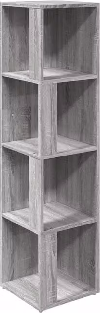 Berkfield Home Corner Cabinet in Grey Sonoma, W/D/H: 33 x 33 x 132 cm – 1