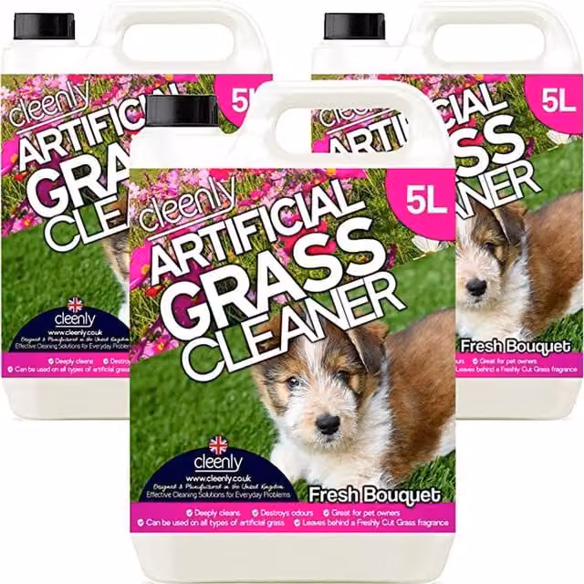 Cleenly Artificial Grass Cleaner in Fresh Bouquet Fragrance, Pink, 15kg