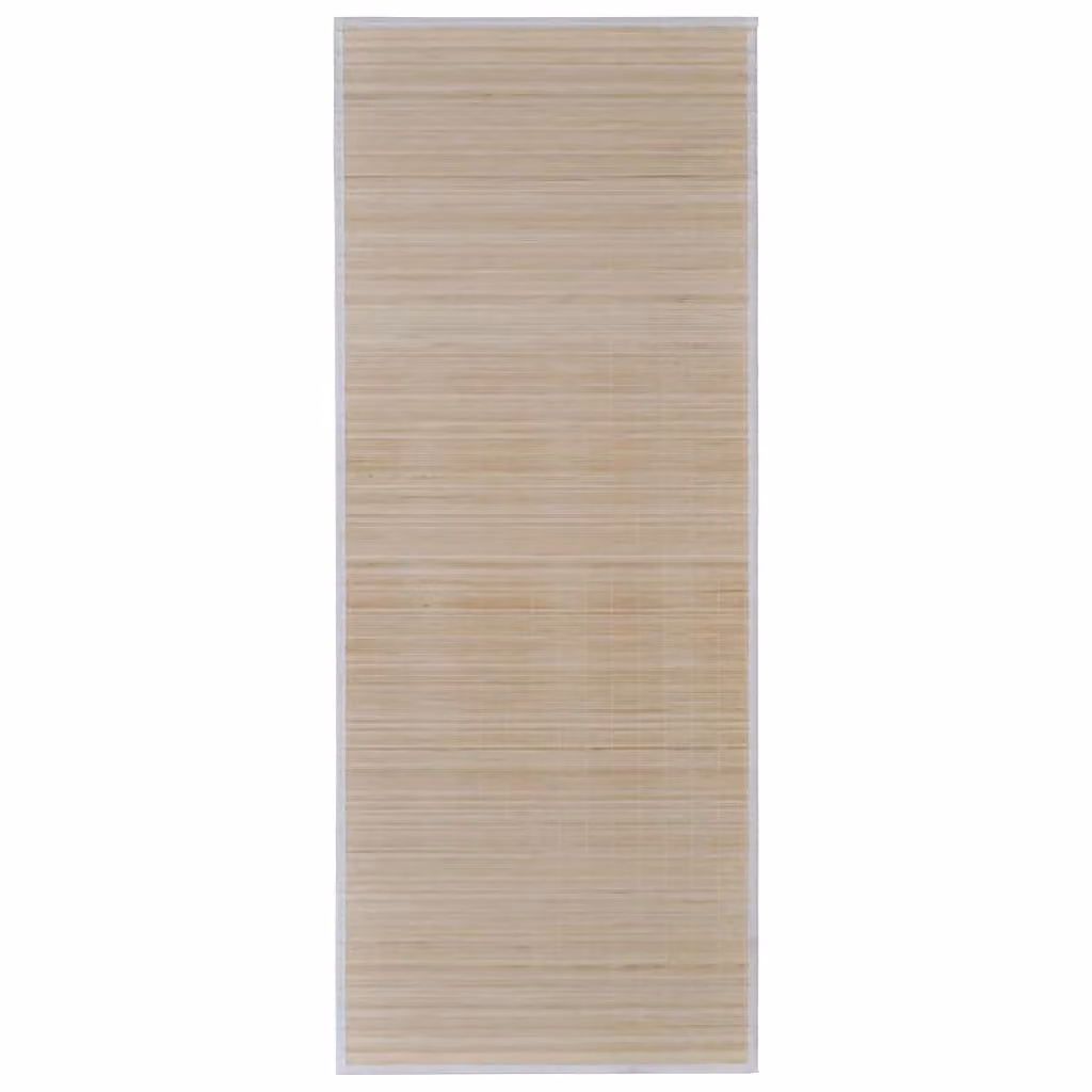 Berkfield Home Set of 4 Rectangular Natural Bamboo Rugs in Beige, W: 120 cm, L: 180 cm – 1