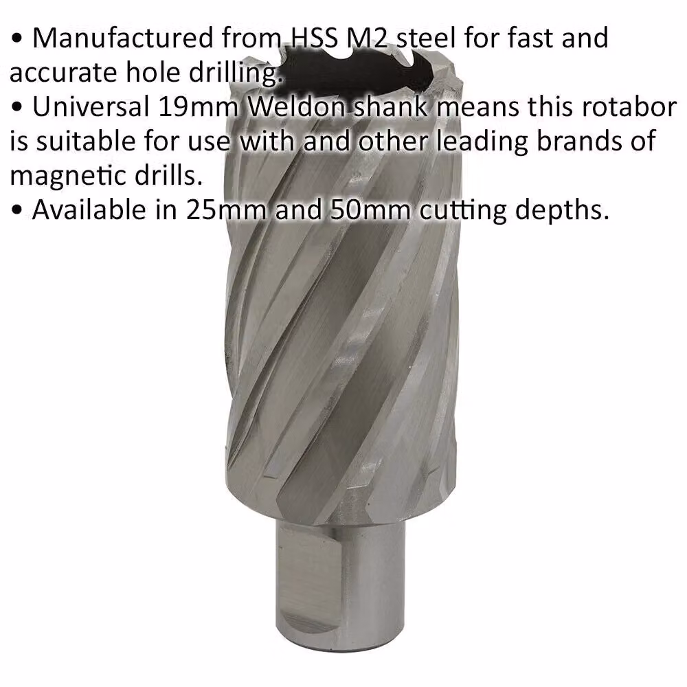 Loops M2 Steel Annular Metal Core Drill Bit, 34 mm Diameter, Silver – 2