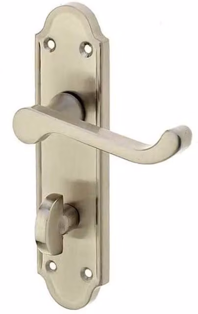 Golden Grace Chrome Bathroom Door Handle Set