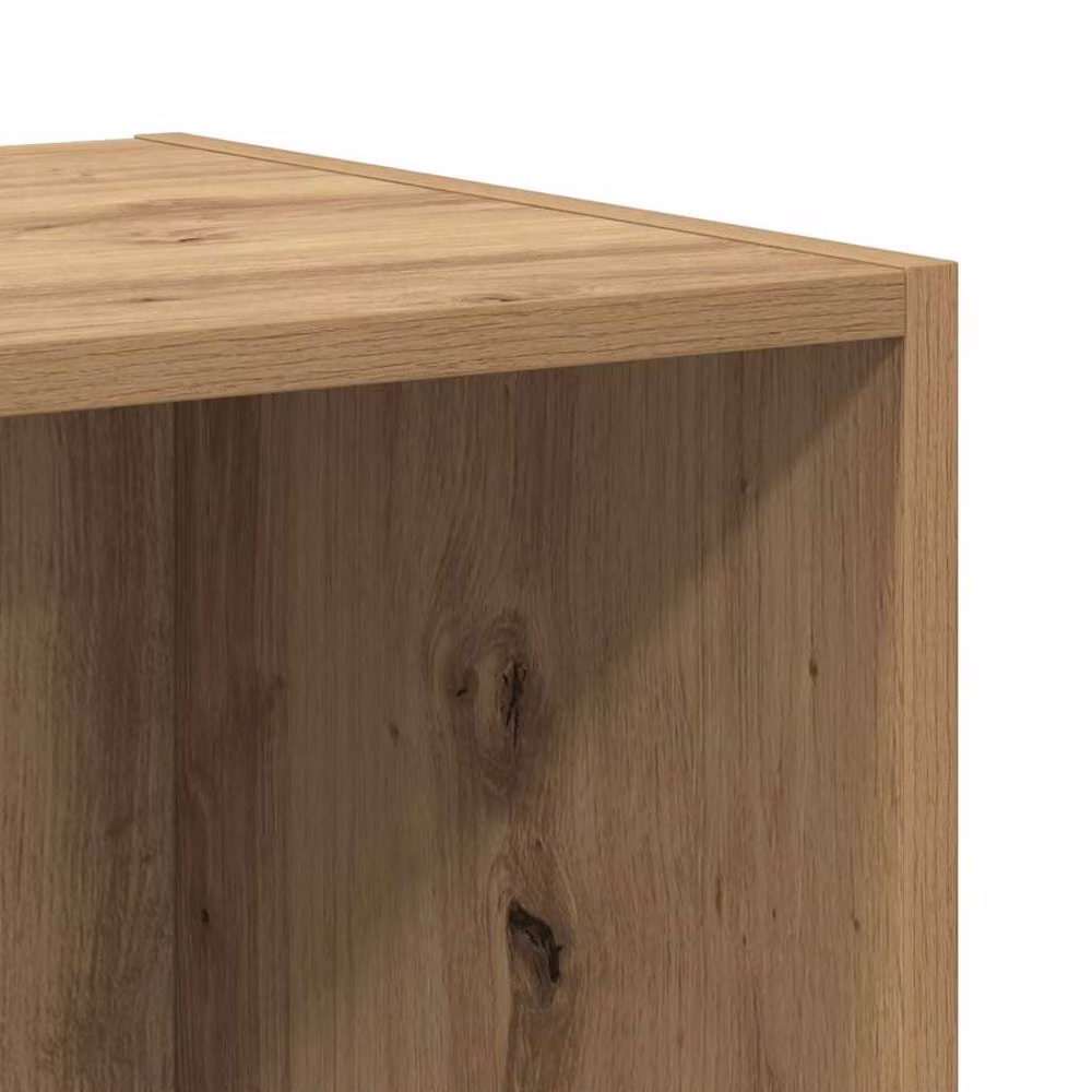 Berkfield Home Modern 4 Piece Artisan Oak Cube Wall Mounted Shelving Unit, Brown, W/D/H: 37 x 37 x 142.5 cm – 4
