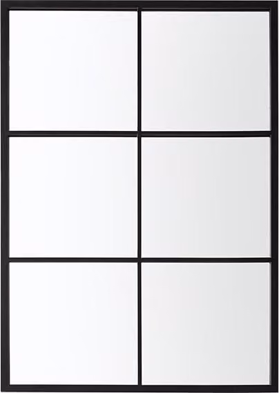 Perch & Parrow Nook Geometric Industrial Outdoor Mirror in Black