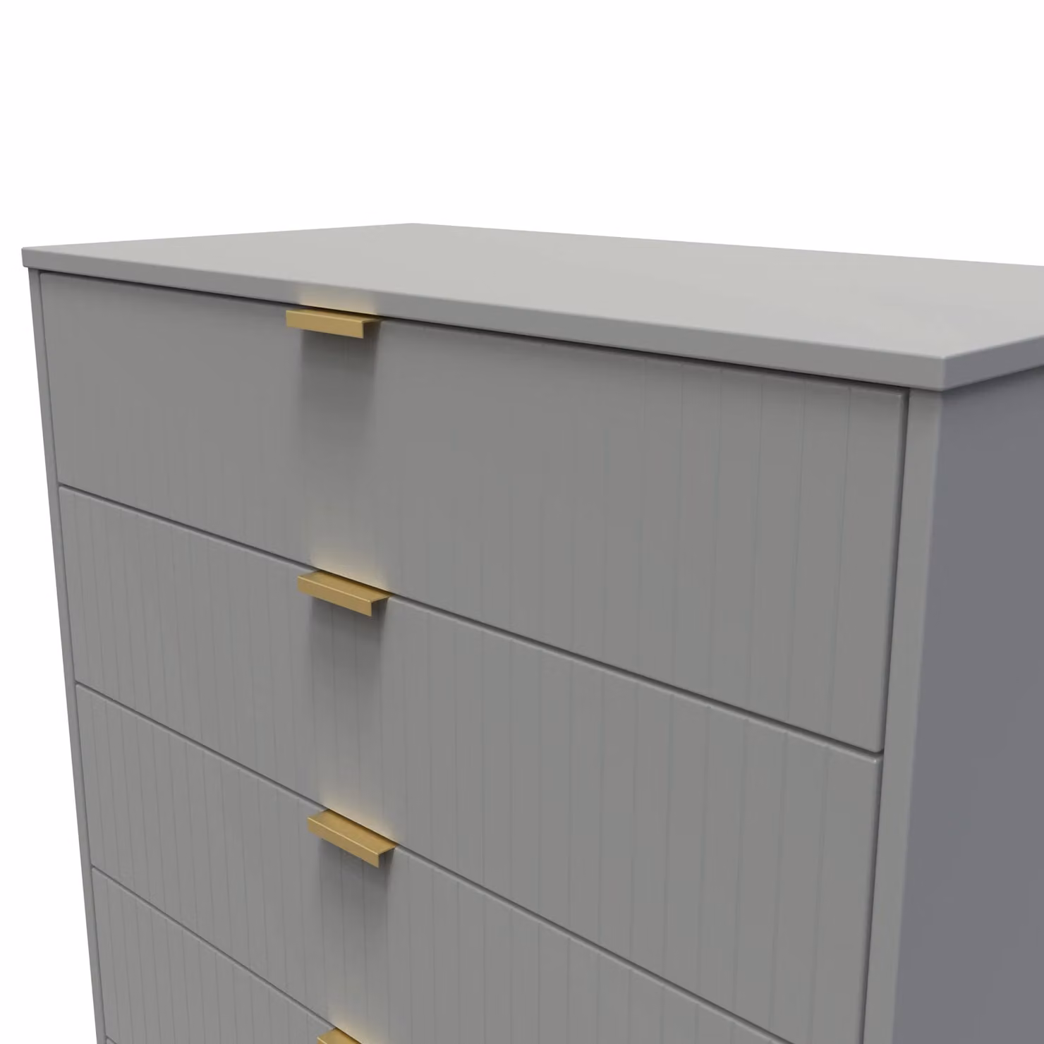 2 U Bexley 5 Drawer Chest in Matt Grey and Gold – 2