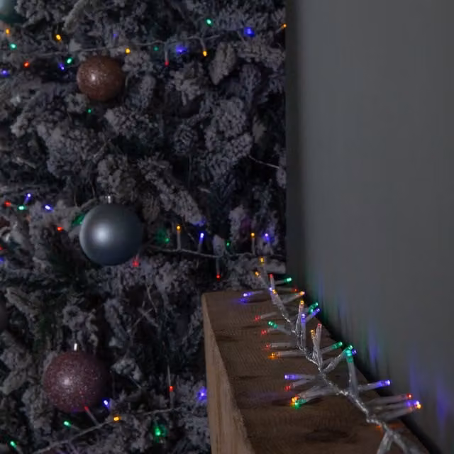 Samuel Alexander TreeBrights Multi-Coloured LED Christmas String Lights with Timer, 37.5m – 1