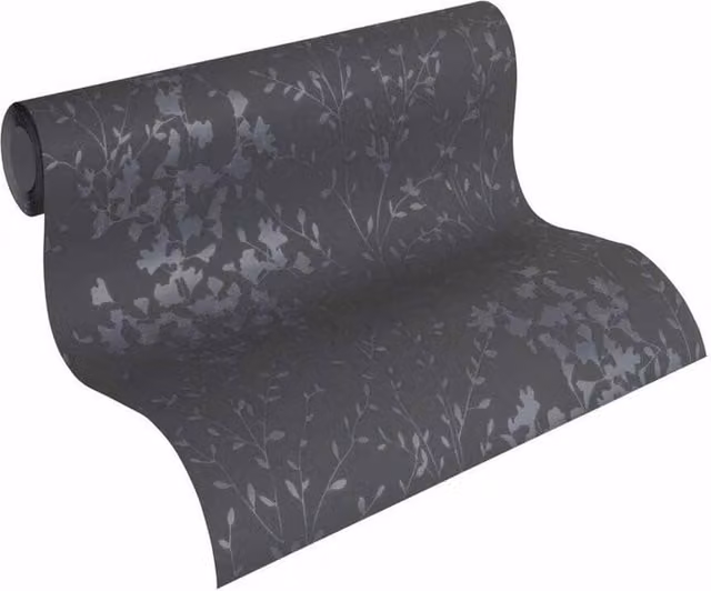 Havendro Metallic Floral Pastel Wallpaper in Grey – 1