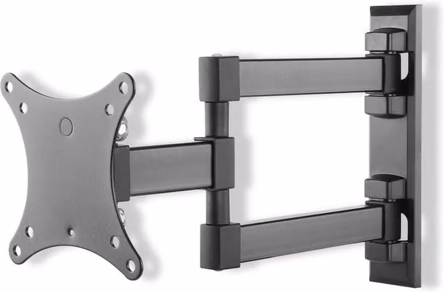 Tech Art Full Motion Double Arm TV Wall Mount Bracket for 13 to 27 inch Screens, Black