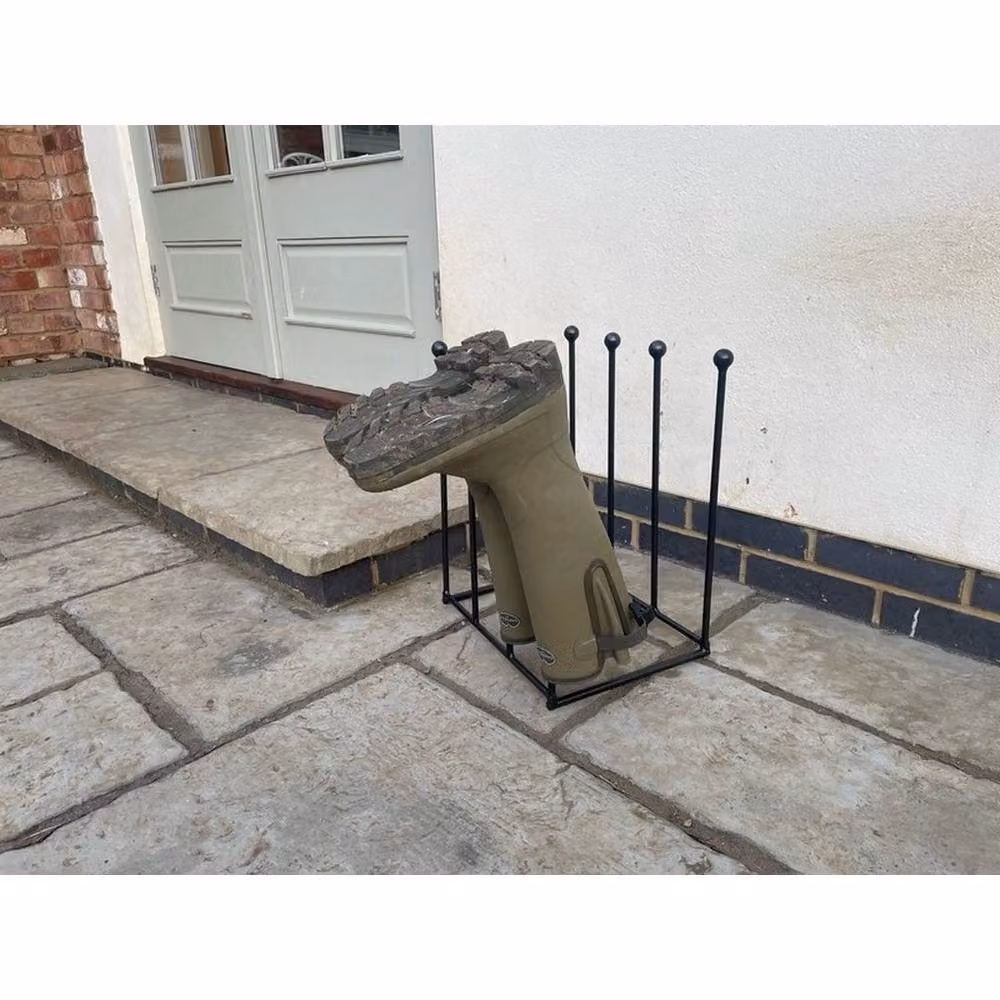 Poppyforge Rectangle Metal Boot Rack in Black, W: 37 cm, D: 29 cm, H: 45.5 cm – 2