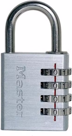 Master Lock 4-Digit Combination Aluminium Padlock, 40mm, Silver
