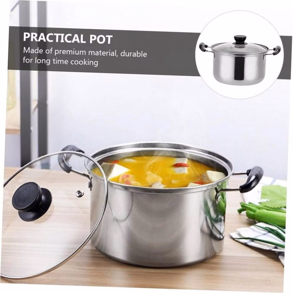 PAWNORA Stainless Steel Uncoated Stockpot Cooking Pot in Silver – 4