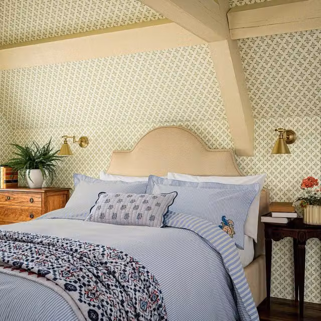Joules Earlsford Foulard Embroidery Kingsize Cotton Percale Duvet Cover and Pillowcase Set, Blue, W: 180 cm, L: 200 cm