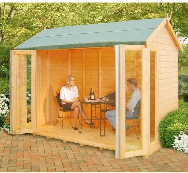 Shires Blenheim Shiplap Summerhouse Garden Sun Room in Brown – 1