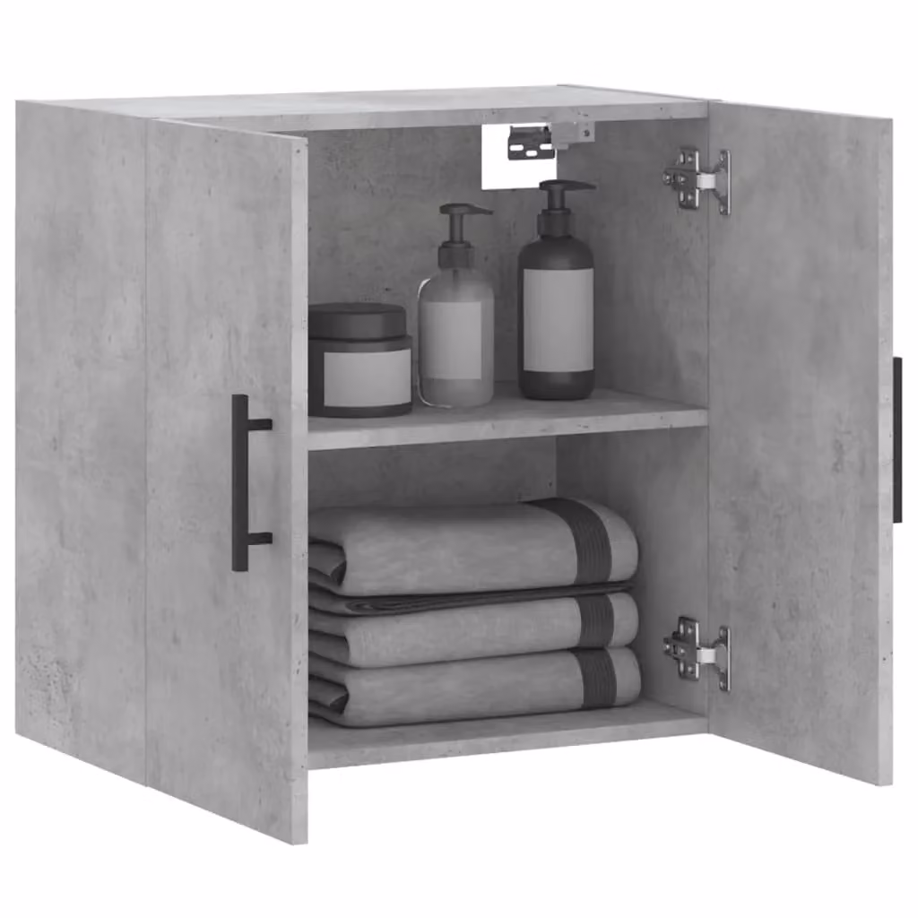 Berkfield Home Wall Cabinet in Concrete Grey, W/D/H: 60 x 31 x 60 cm – 3