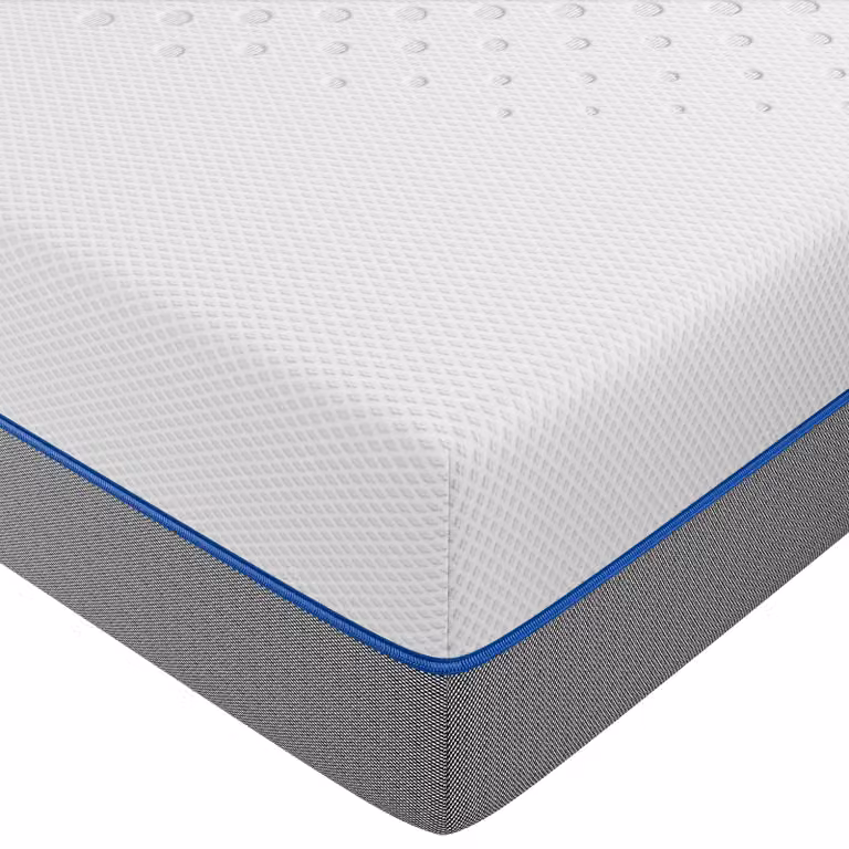 Cool Gel Memory Foam Hybrid Mattress with Removable Cover, Soft, White, Depth: 20 cm