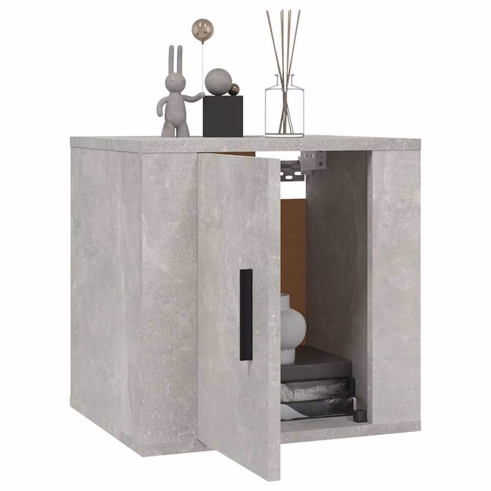 Berkfield Home Wall Mounted TV Cabinets, 2 Pack, Concrete Grey, W/D/H: 40 x 34.5 x 40 cm – 2