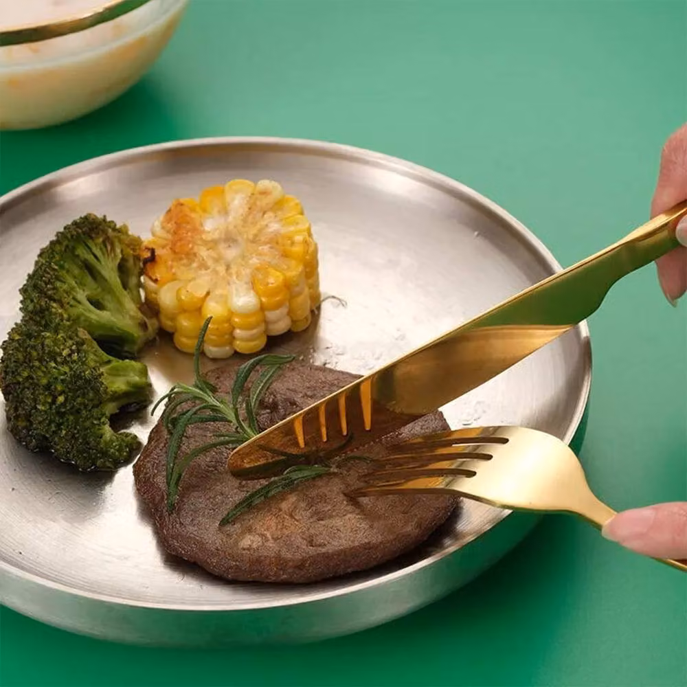 Kelvenix 30-Piece Gold Coated Stainless Steel Cutlery Set Including Forks and Teaspoons – 3