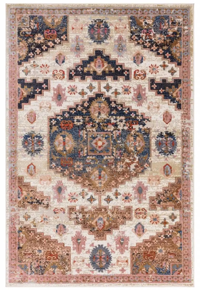 The Rug Shop UK Beige Border Traditional Persian Geometric Easy To Clean Rug, W: 195 cm, D: 290 cm – 5